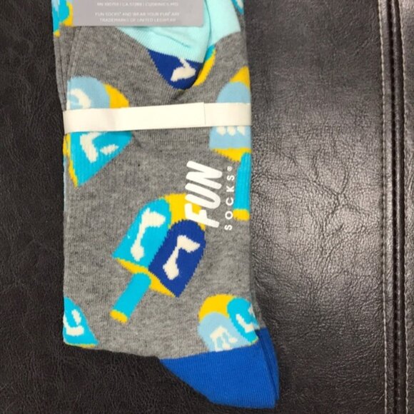 FUN SOCKS Men's Dreidel Socks - Picture 4 of 5